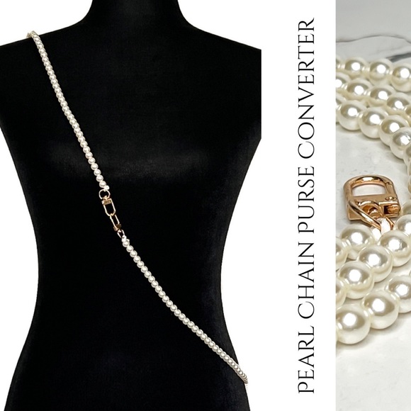 Handbags - ❀ Faux Pearl Purse Wallet Converter Chain Phone Strap Holder